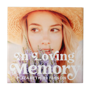 In Loving Memory Simple Custom Photo Memorial Tile