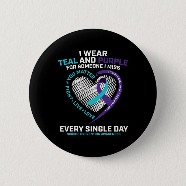 In Loving Memory   Suicide Prevention Awareness  2 Inch Round Button (Front)
