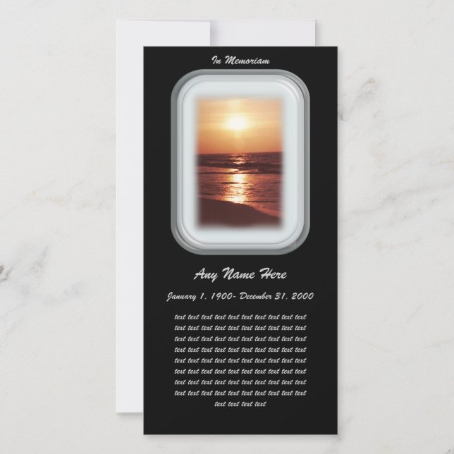 In Loving Memory= Sunset (Front)