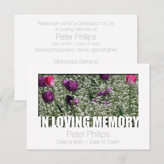 In Loving Memory Template 11 Celebration of Life (Front/Back)