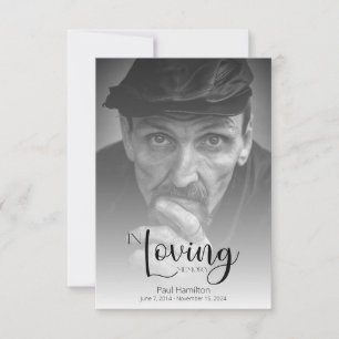 In Loving Memory Thank You Card