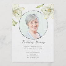 In Loving Memory Vintage Lilies Sympathy Card