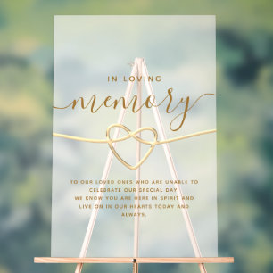 In Loving Memory Wedding Acrylic Sign