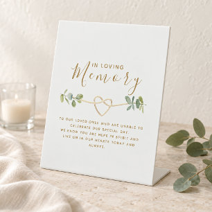 In Loving Memory Wedding Memorial Pedestal Sign