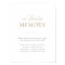In loving memory wedding memorial table sign