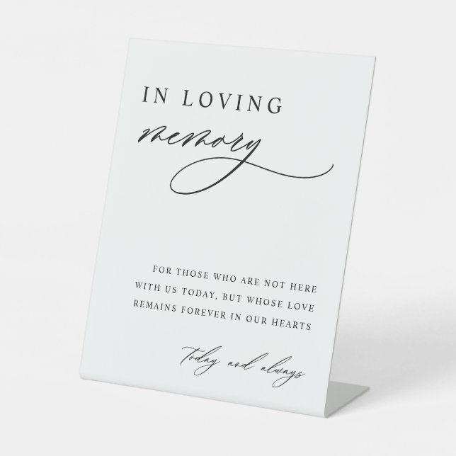 In Loving Memory Wedding Pedestal Sign (Front)