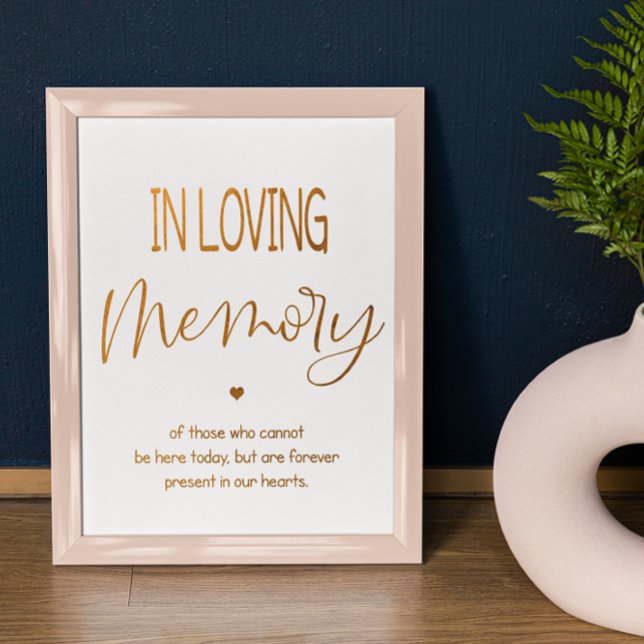 In Loving Memory wedding sign 8x10 poster (Creator Uploaded)