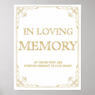 In Loving Memory Wedding Sign   Gatsby Art Deco