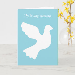 In loving memory White dove commemoration  Card
