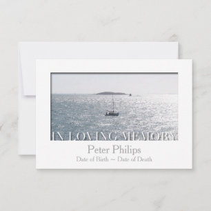 In Loving Memory White Frame Custom Celebration Invitation