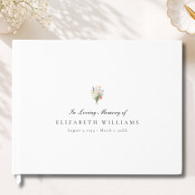 "In Loving Memory" White Wildflower Funeral
