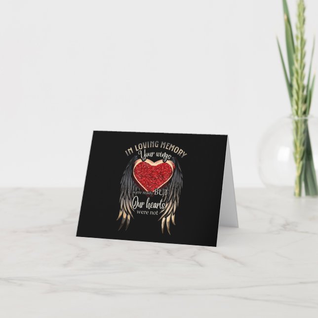 In Loving Memory Your Wings Were Ready Card (Front)