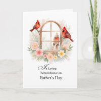 In Loving Remembrance on Fathers Day Cardinal Bird