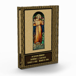 In Loving Remembrance St. Francis Assisi Keepsake Photo Block