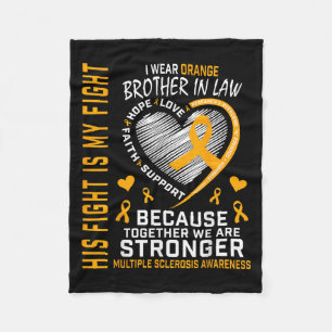 In March We Wear Orange Brother In Law Multiple Sc Fleece Blanket