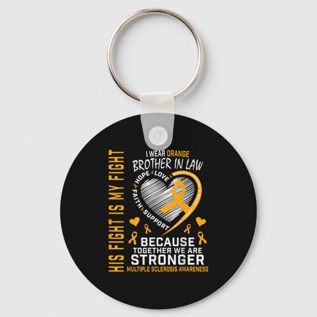 In March We Wear Orange Brother In Law Multiple Sc Keychain (Front)