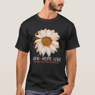 In March We Wear Orange Ms Flower Multiple Sclero T-Shirt