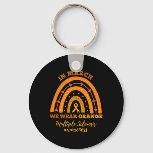 In March We Wear Orange Multiple Sclerosis Awarene Keychain