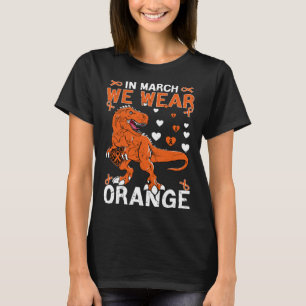 In March We Wear Orange Rex Multiple Sclerosis MS T-Shirt
