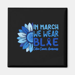 In march wear blue colourectal colon cancer magnet