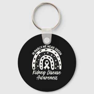 In march wear green kidney disease awareness month keychain