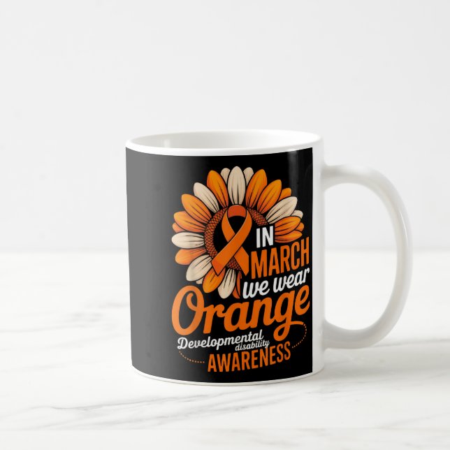 in March Wear Orange Developmental Disability Coffee Mug (Right)