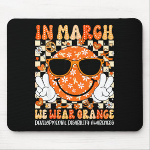 In march wear orange developmental disability mouse pad