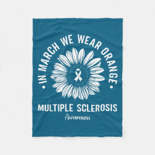 In march wear orange multiple sclerosis awareness fleece blanket