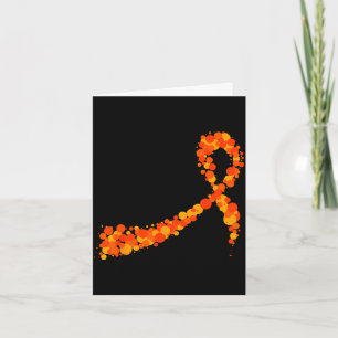 In march wear orange ribbon multiple sclerosis card