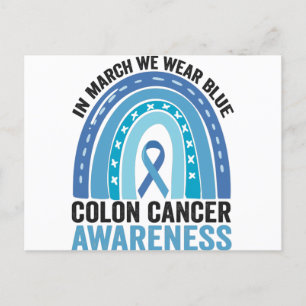 In Marsh We Wear Blue Colon Cancer Awareness Postcard