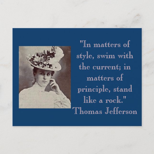 In matters of style, swim with the current... postcard (Front)