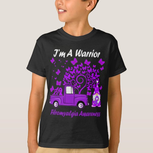 In May Family I'm Warrior Fibromyalgia Awareness  T-Shirt (Front)
