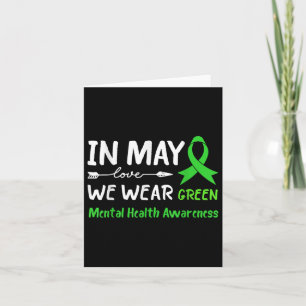 In May We Wear Green Mental Health Awareness _3 Card