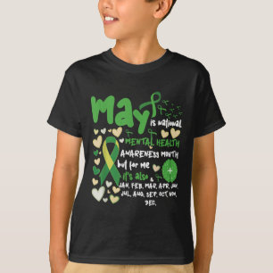 In May We Wear Green Mental Health Awareness Month T-Shirt