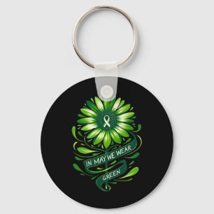 In May We Wear Green Mental Health Awareness Stick Keychain