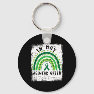In May We Wear Green Mental Health Awareness Warri Keychain