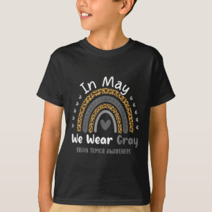 In May We Wear Grey Brain Cancer Tumour Awareness T-Shirt