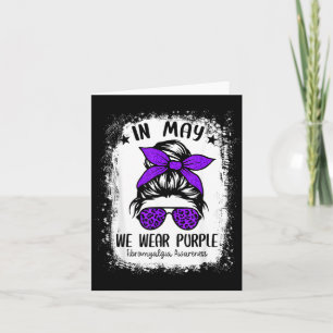 In May We Wear Purple Fibromyalgia Awareness Card