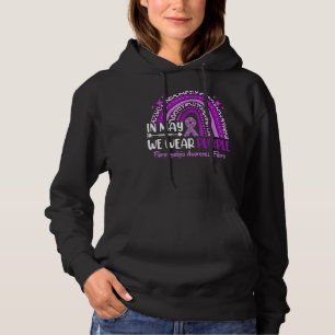 In May We Wear Purple Fibromyalgia Awareness Fibro Hoodie