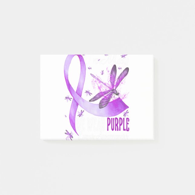 In May We Wear Purple Lupus Awareness Dragonfly.pn Post-it Notes (Front)