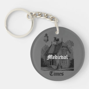 In Medieval Times Dark Grey Acrylic Keychain