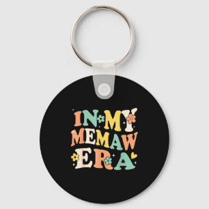 In memaw era funny sarcastic groovy retro mothers keychain