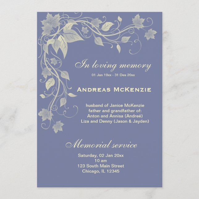 In Memoriam Program (Front)