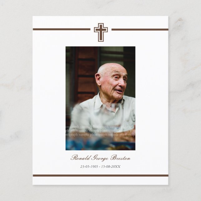 In Memoriam Remembrance Death Notice Photo Flyer (Front)