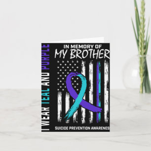 In Memory Brother Suicide Awareness Prevention Ame Card