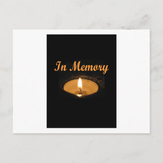 In Memory Candle Glow Postcard