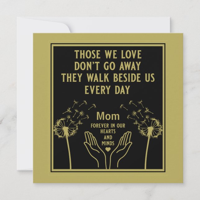 In Memory Christian Bereavement  Card (Front)