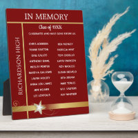 In Memory. Class Reunion Tribute Easel