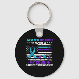 In Memory Cousin Suicide Awareness Prevention Amer Keychain