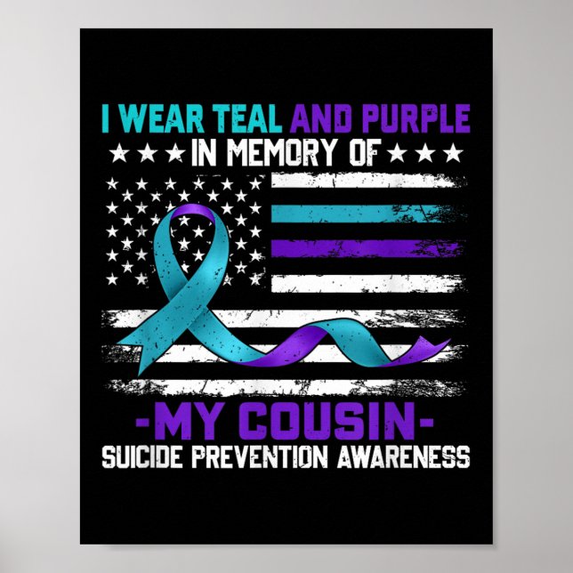 In Memory Cousin Suicide Awareness Prevention Amer Poster (Front)